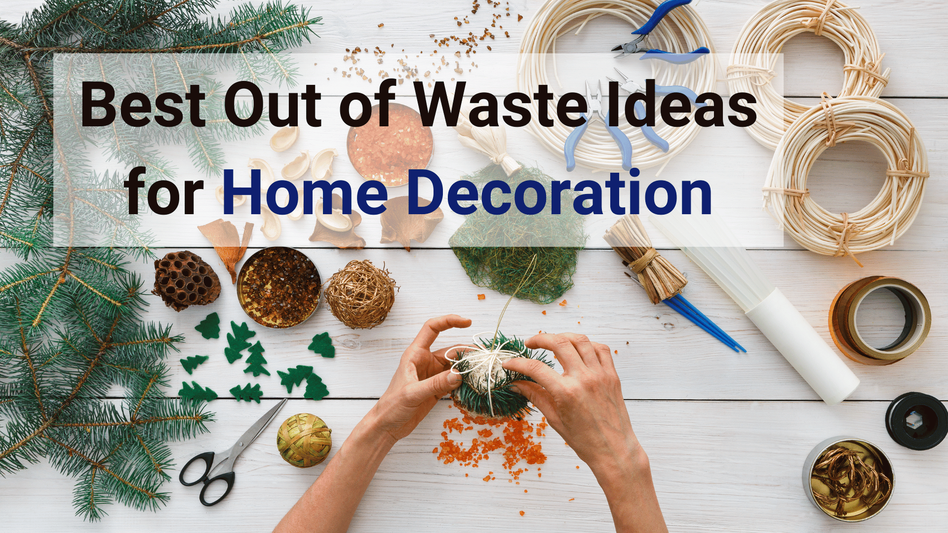 DIY home decor projects using recycled materials illustration