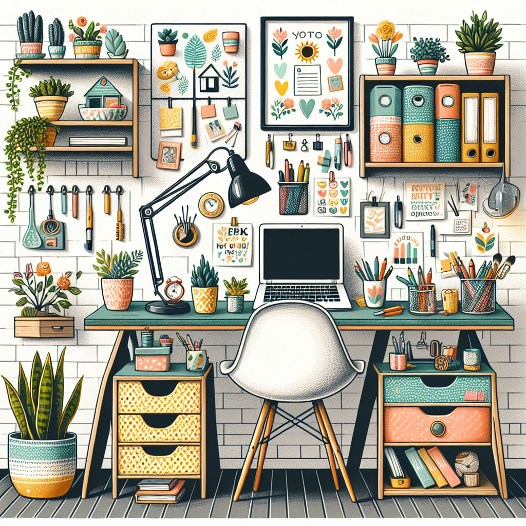 DIY home office decor ideas under $20 illustration