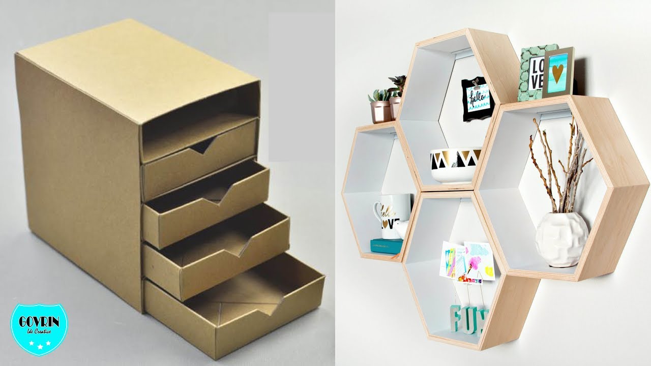 cardboard DIY home decor ideas cheap illustration