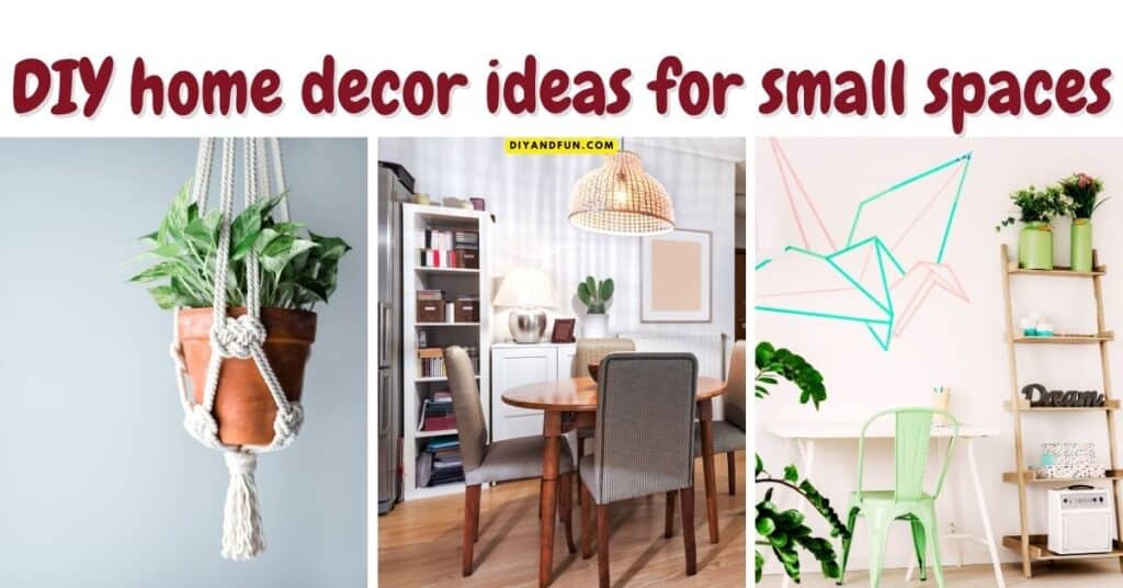 creative DIY home decor projects for small spaces diagram