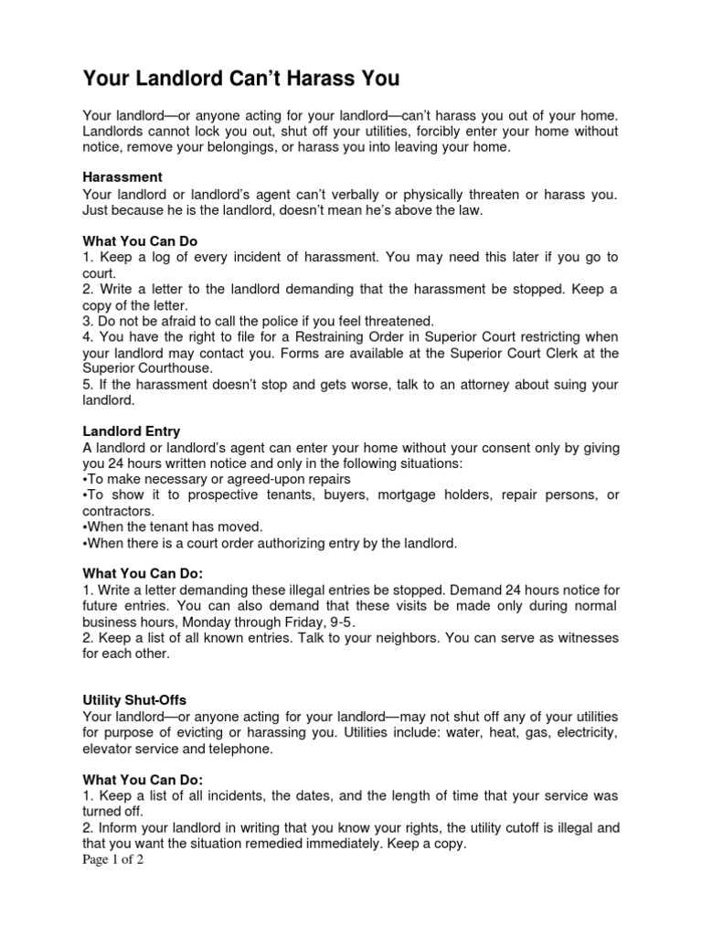how much can you sue a landlord for harassment illustration