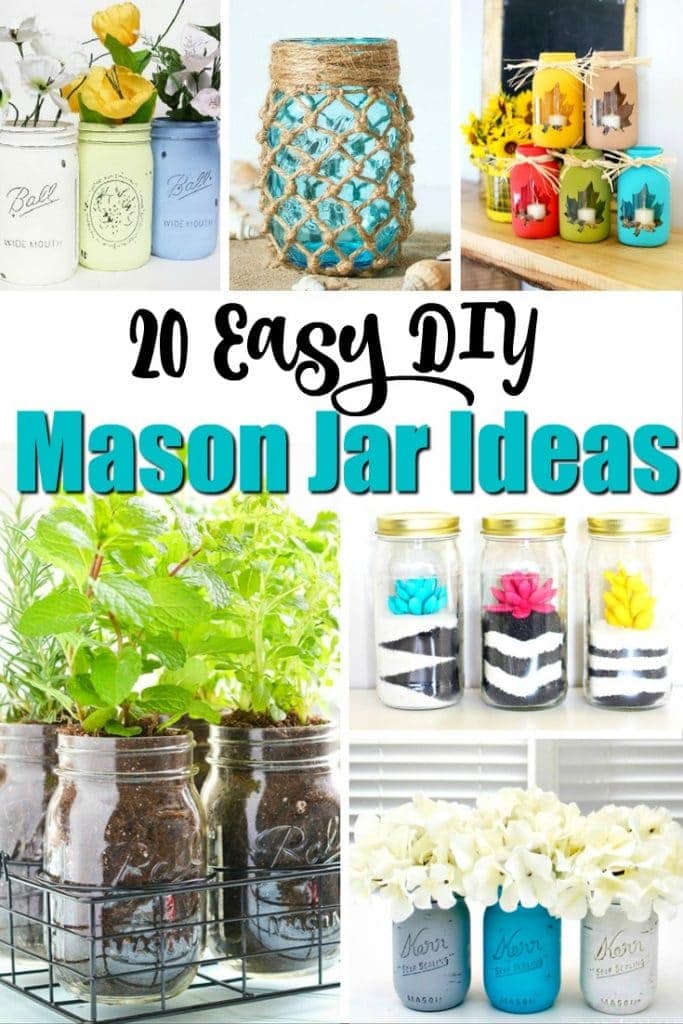 mason jar DIY home decor ideas cheap illustration