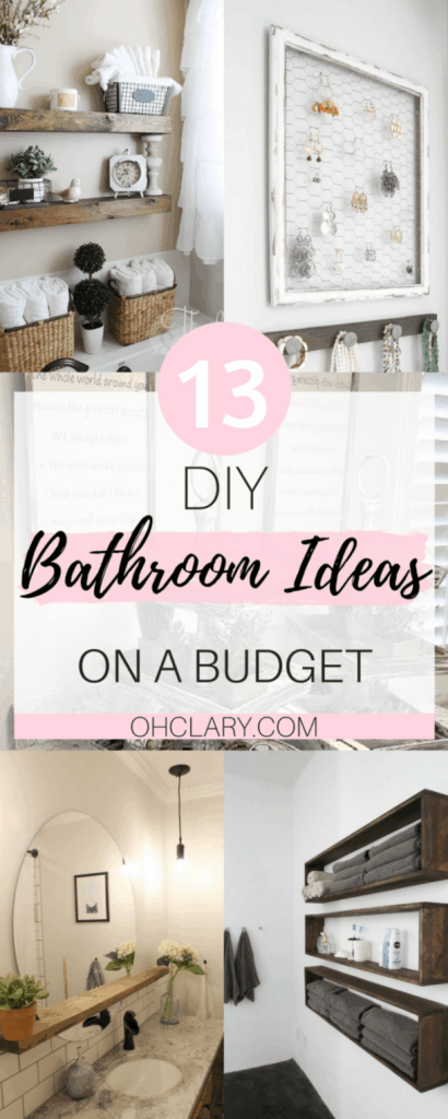 simple DIY bathroom decor on a shoestring budget diagram