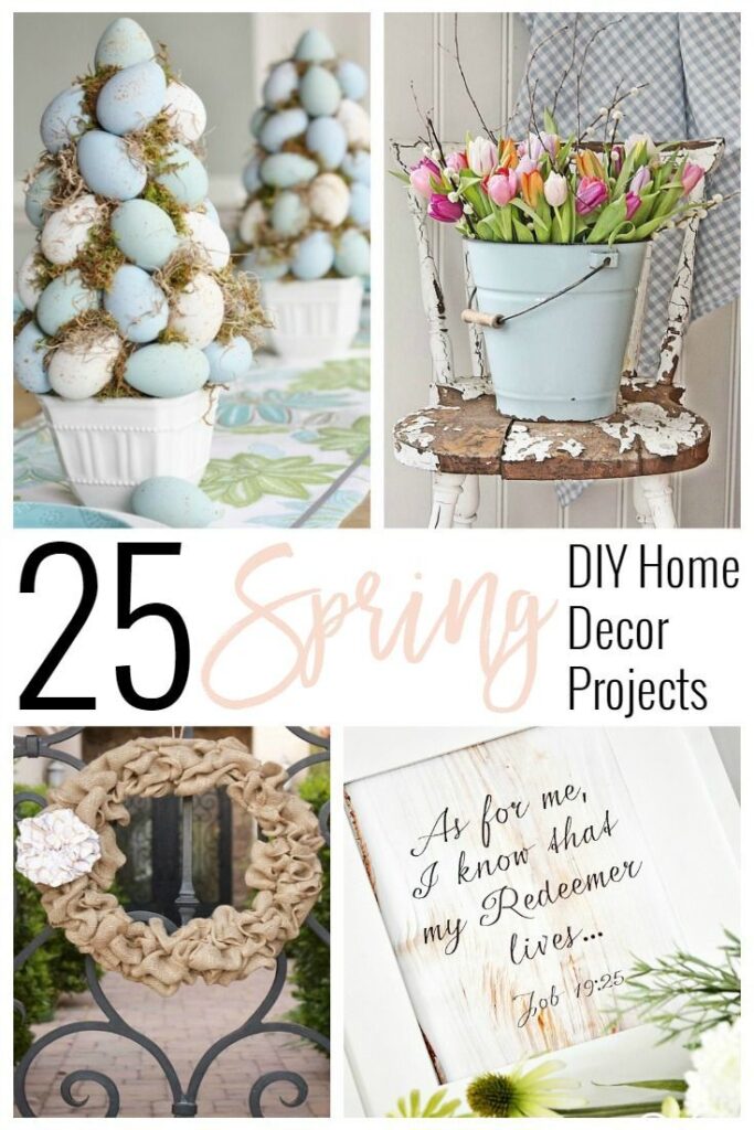 spring DIY home decor projects frugal illustration