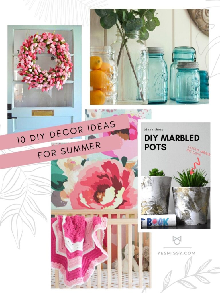 summer DIY home decor ideas cheap illustration