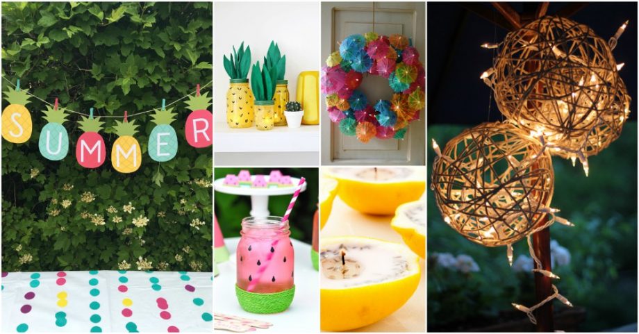 summer DIY home decor ideas cheap visual guide