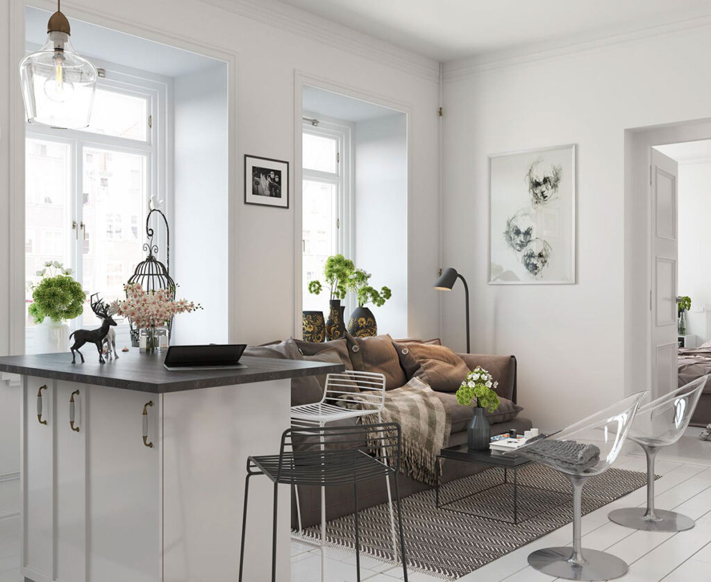 affordable scandinavian decor for small apartments example