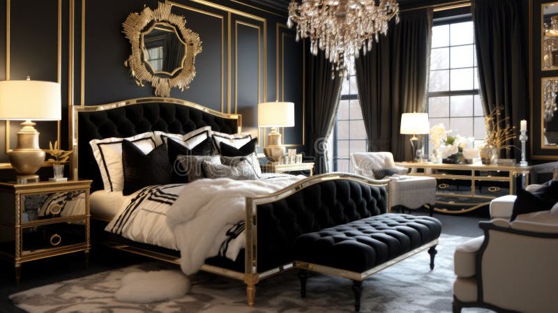 art deco home decor ideas glamorous illustration