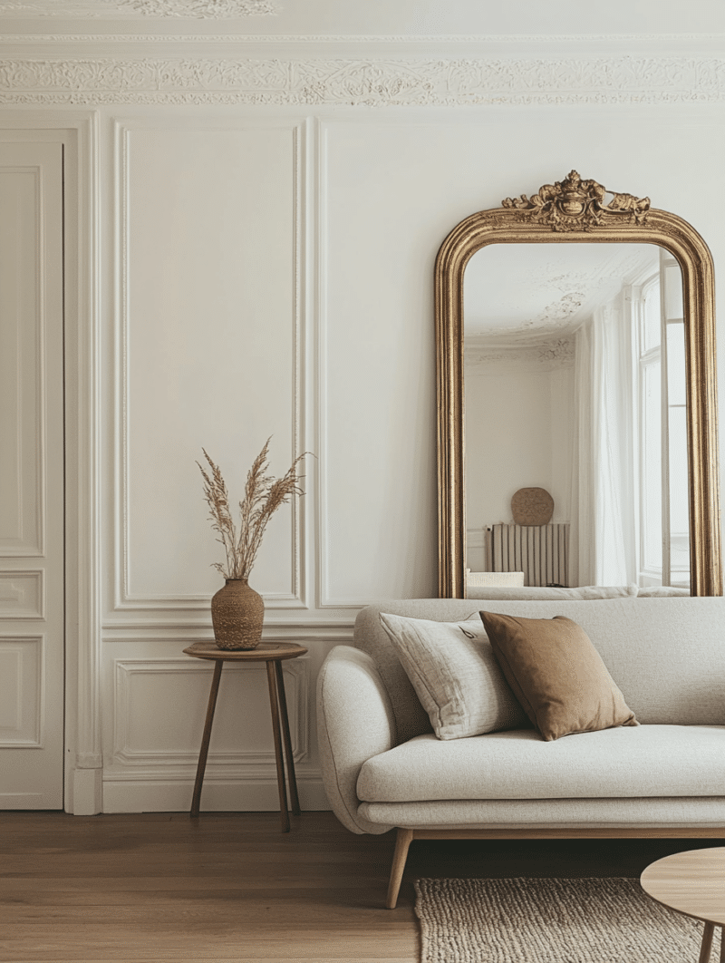 mirror wall decor ideas for living room illustration