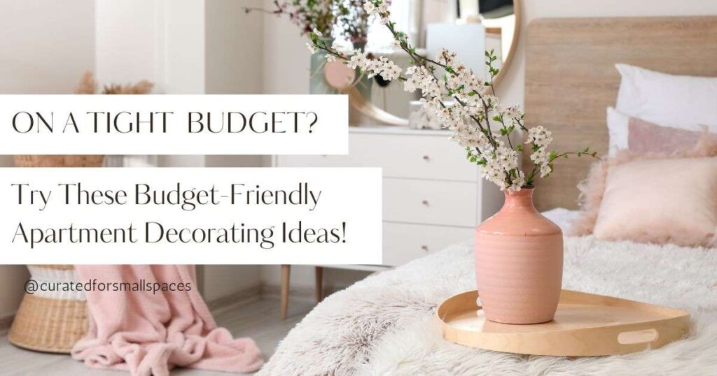 small apartment home decor on a budget illustration