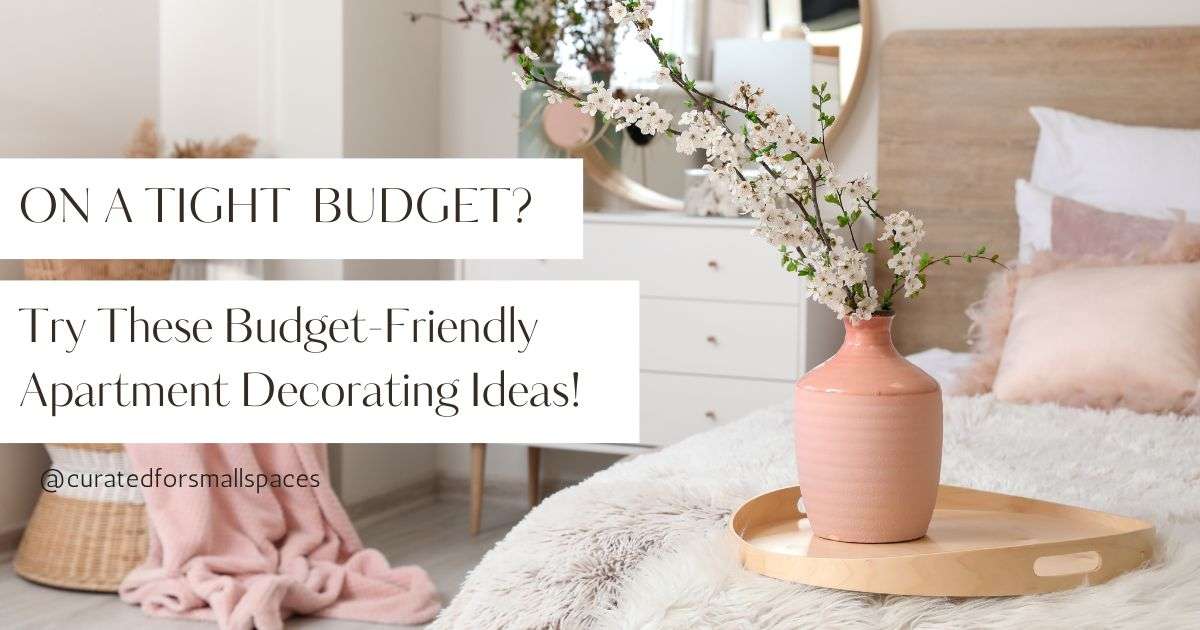 small apartment home decor on a budget illustration