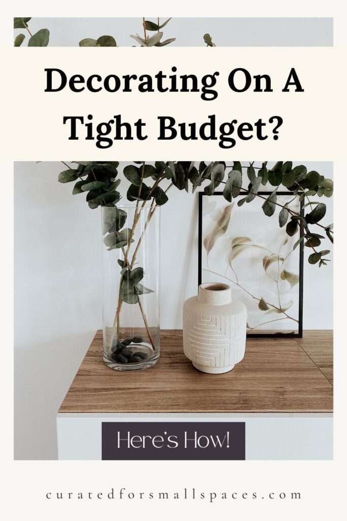 small apartment home decor on a budget example