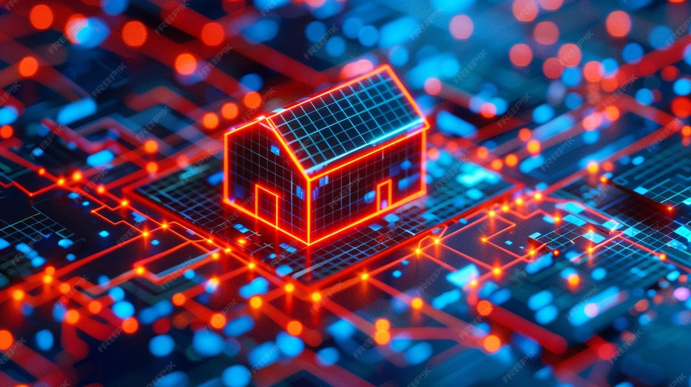smart home decor technology integration illustration